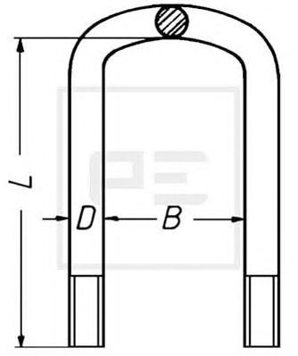 PE AUTOMOTIVE 03505230a -  Стремянка рессоры